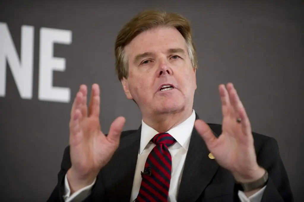 Texas Sen. Dan Patrick, R-Houston, speaks to education issues with editor Evan Smith at a TribLive event on May 10, 2012.
