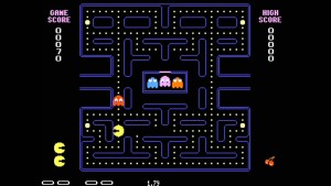 The beginning of a Pac Man game