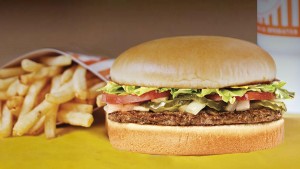Whataburger hamburger with fries and drink