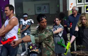 Study group during a campus gun fight