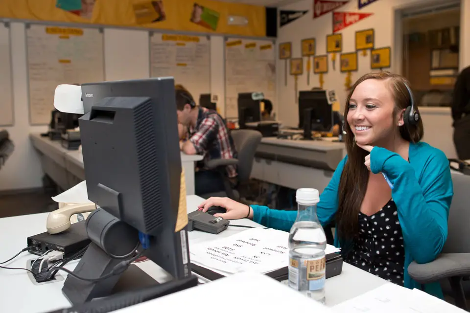 Student at Iowa telefunding