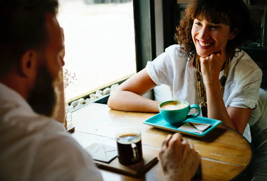 A couple on a date after taking communication classes