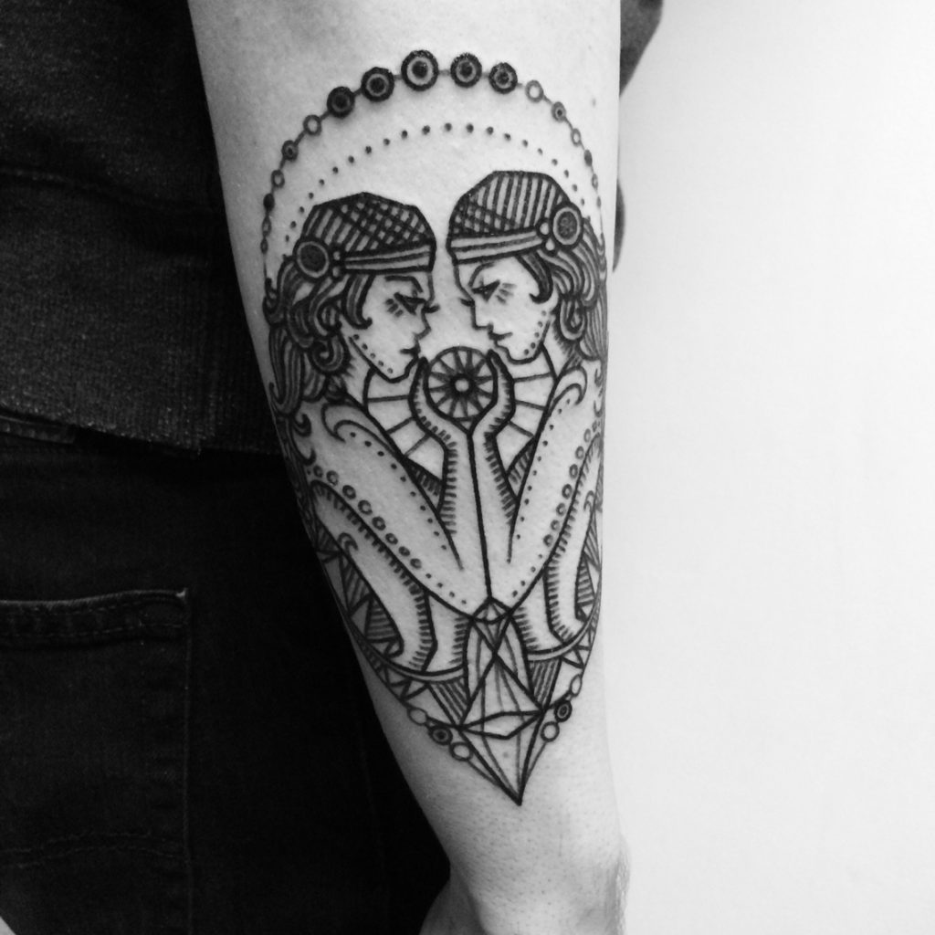 Tattoo uploaded by Martha Alvarez • Gemini Twins on right shoulder •  Tattoodo