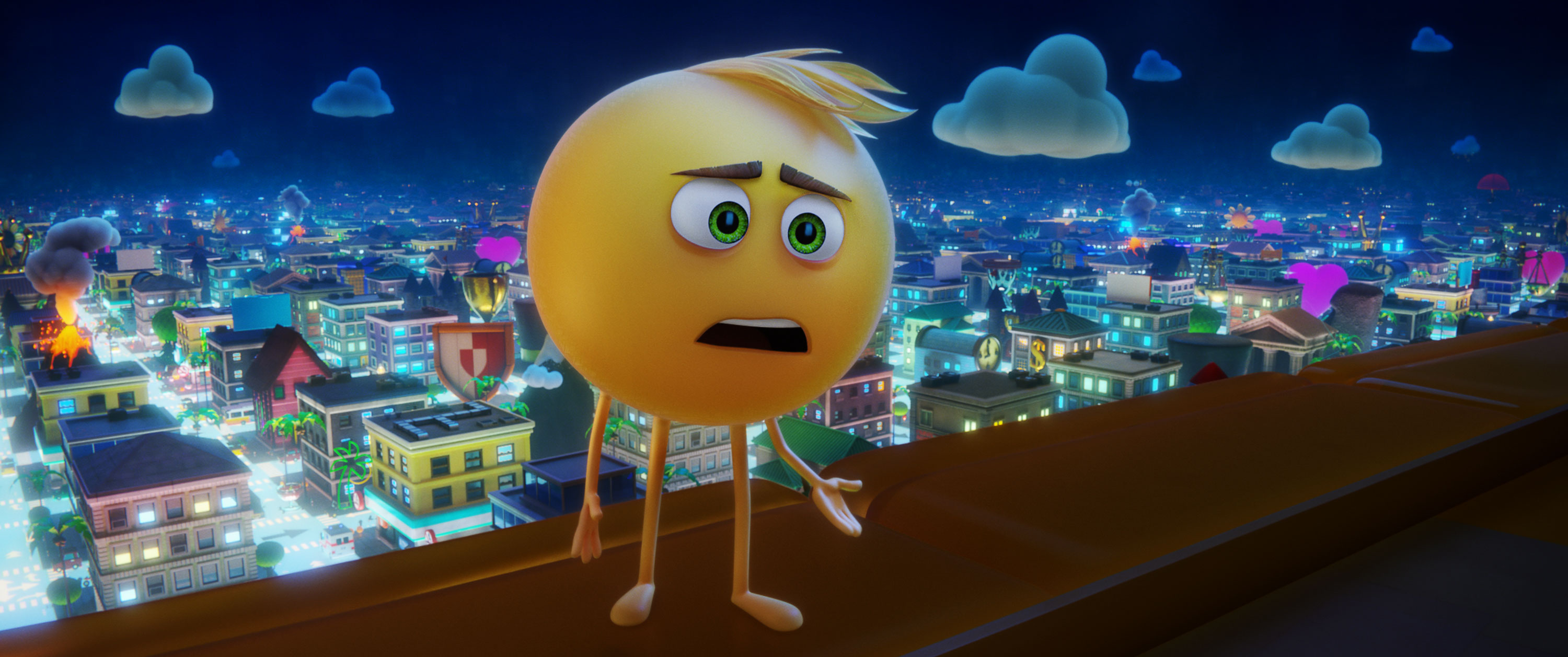 Characters in "The Emoji Movie" has many human-like characteristics, such as arms and legs. (Image via Vulture)