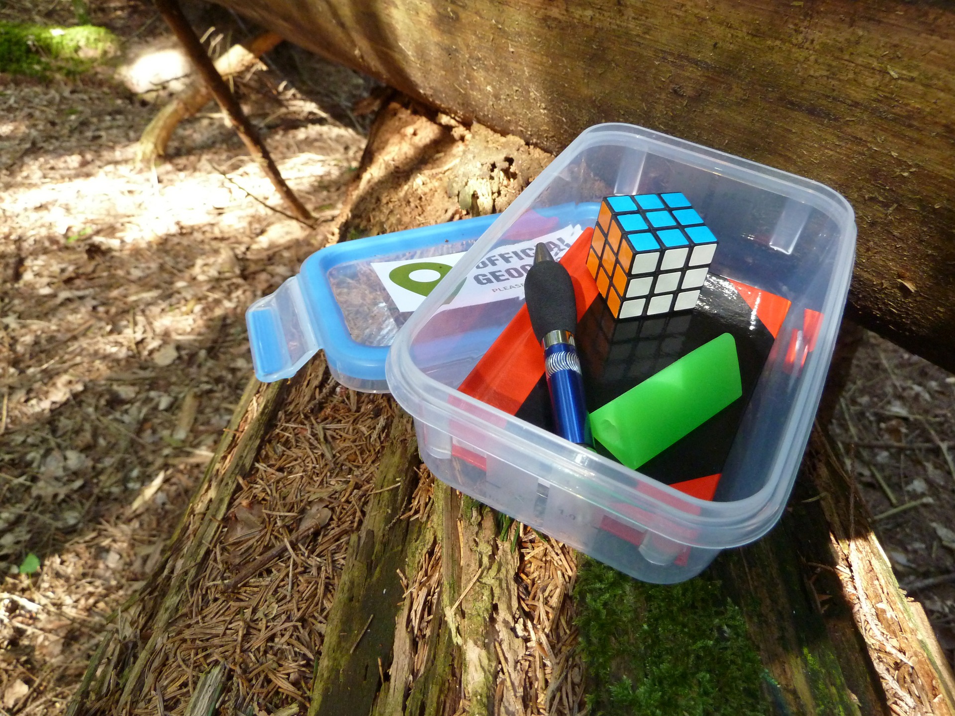 Geocachers are prone to leaving trinkets behind for others to find. (Image via prainc.com)