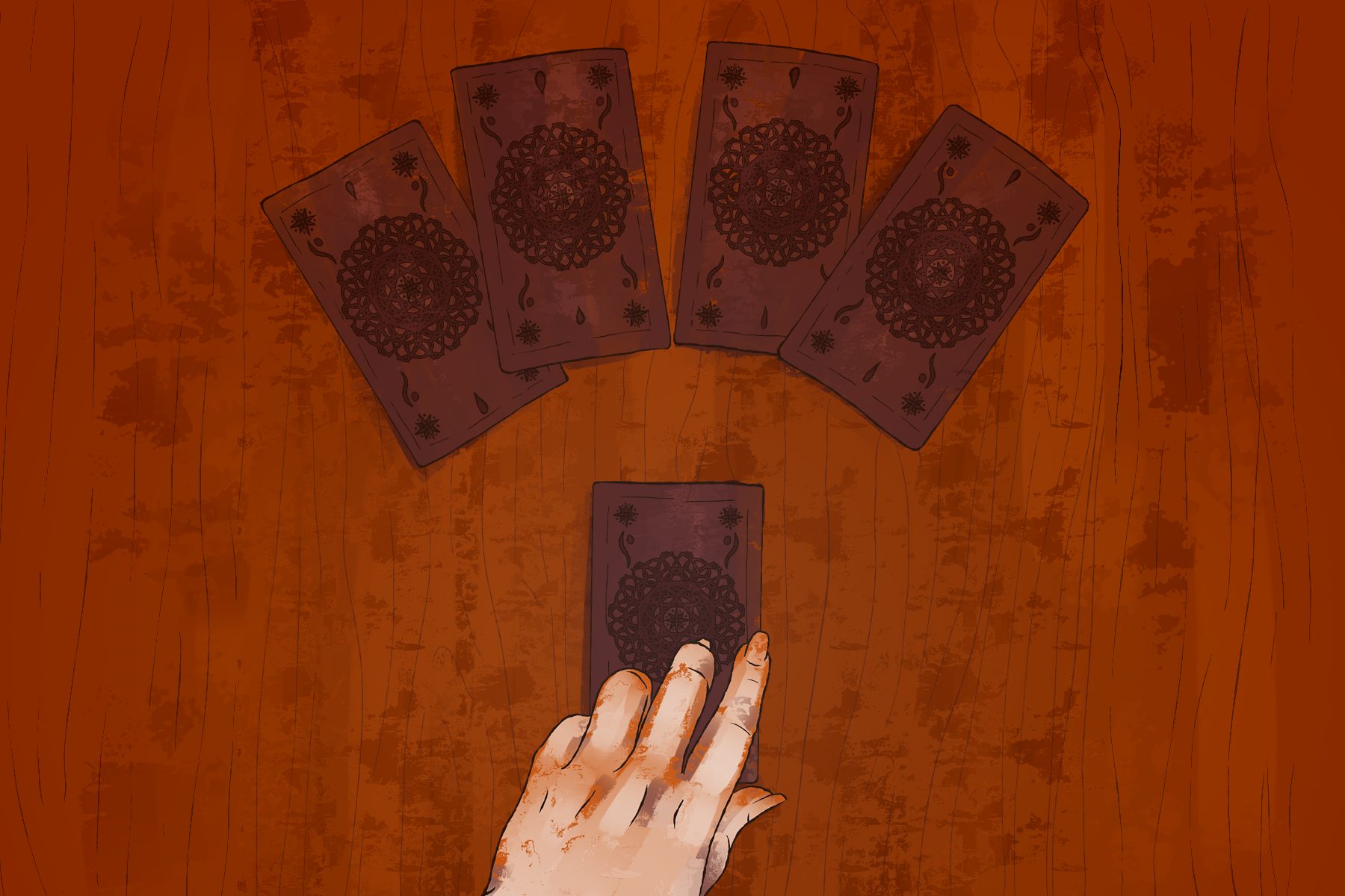 tarot card illustration by Amanda Morgan