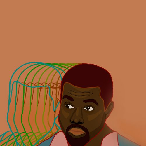 Illustration of Kanye West by Anastasia Willard
