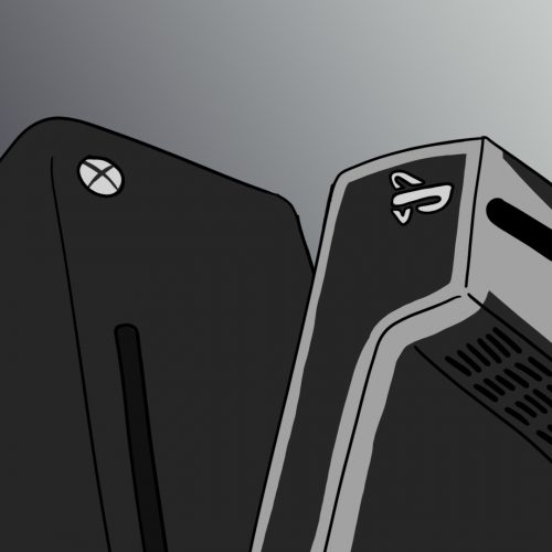 Illustration of Xbox and PS5