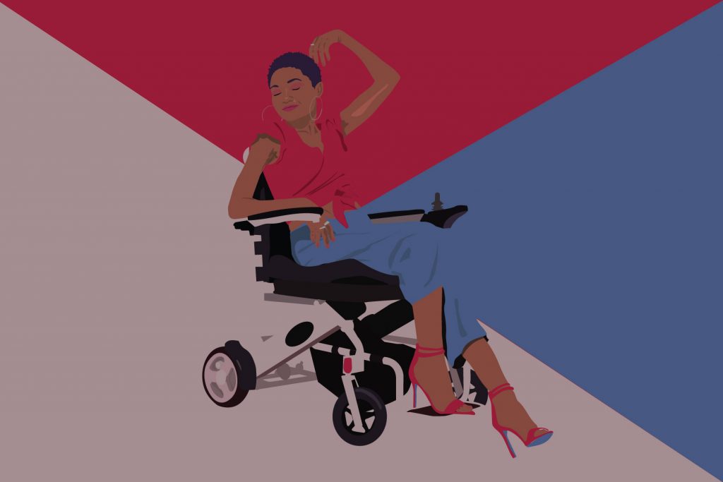 Illustration of female influencers with disabilities