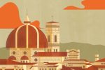 Illustration by Francesca Mahaney of church domes in Italy