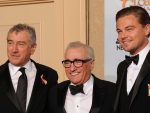 Robert De Niro, Martin Scorsese and Leonardo DiCaprio, who are likely appearing in film version of Killers of the Flower Moon