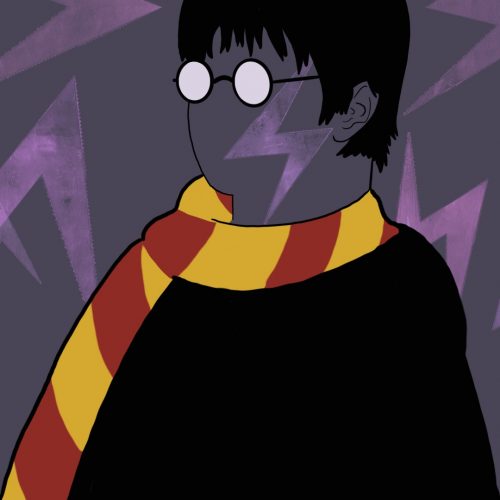 Illustration by Drew Parrott of Harry Potter
