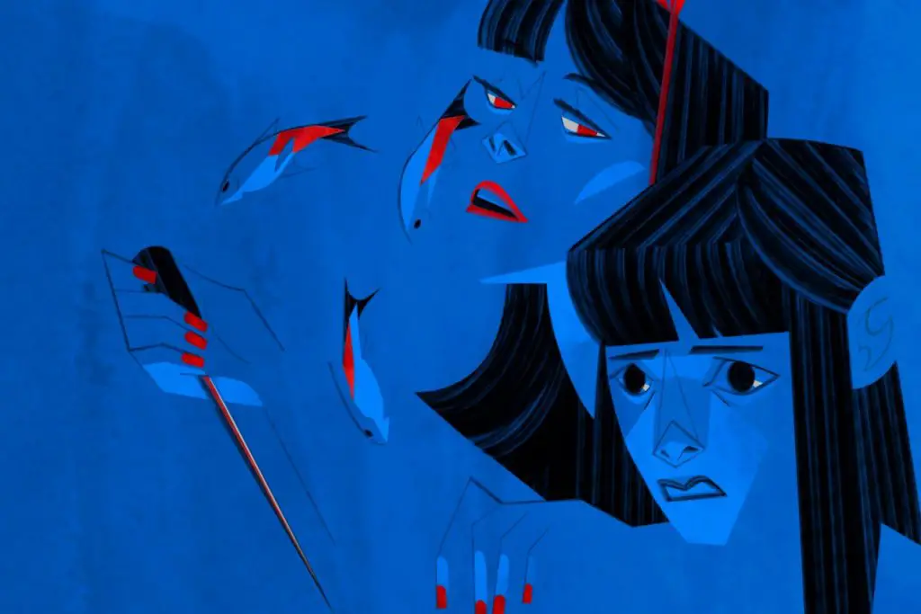 Illustration by Francesca Mahaney of a the Mima from Perfect Blue