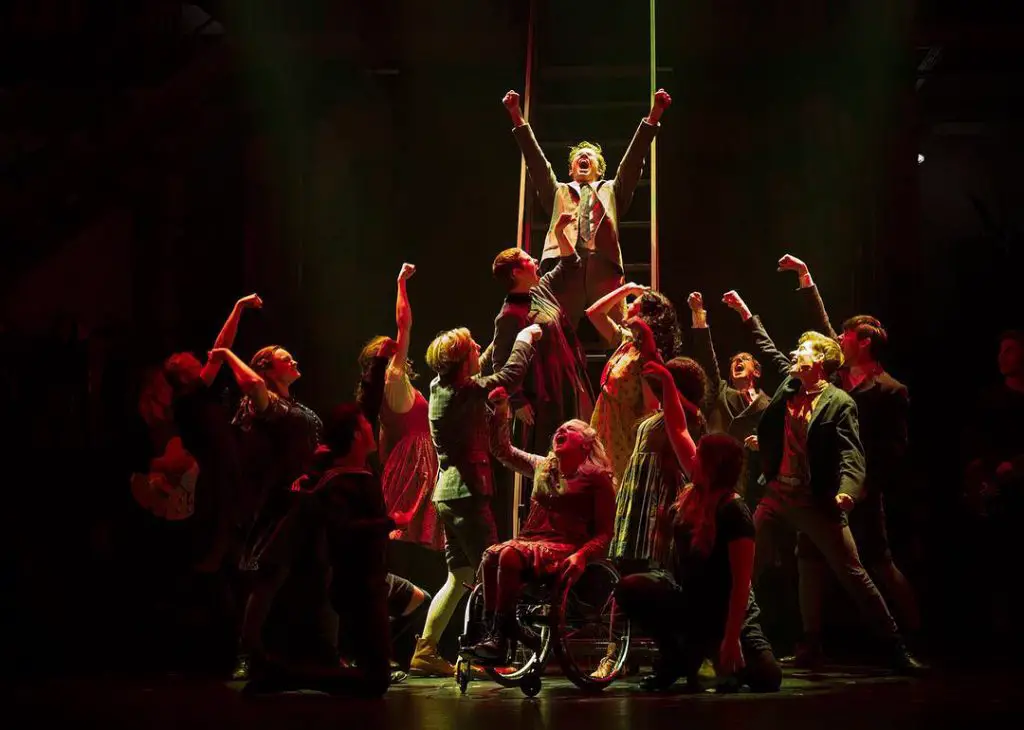 A scene from Spring Awakening, one of several musicals with an important message