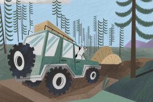 Illustration of off-roading