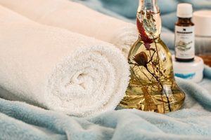 Essential oils and face towels