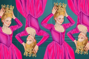 Illustration by Baz Pugmire of Elle Fanning in 'The Great'