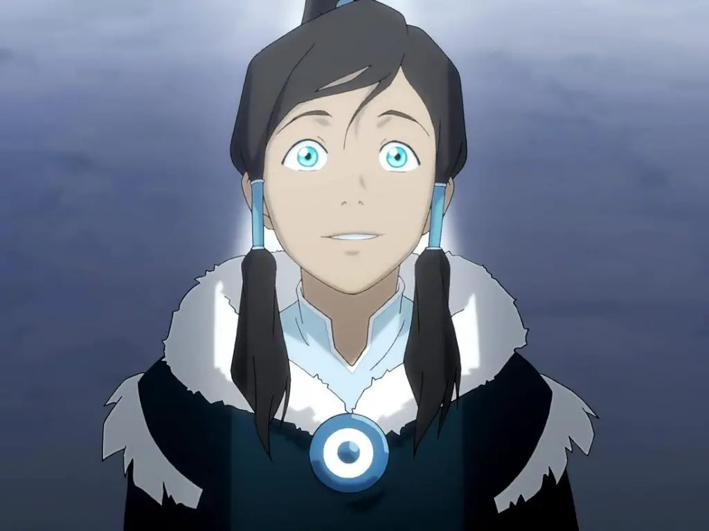Screenshot from 'The Legend of Korra' of Korra, the star of the show