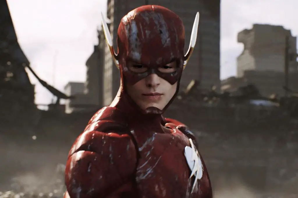 Image of Ezra Miller as the Flash in an article about the upcoming film Flashpoint