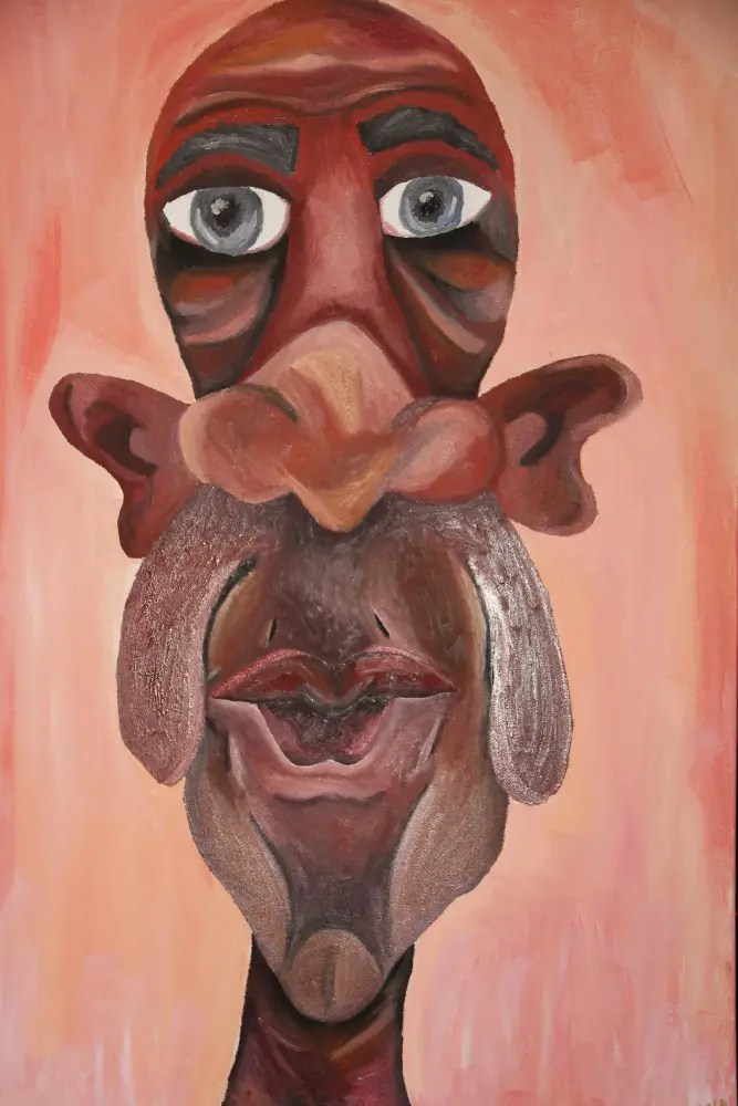 Destini Riley's portrait of an elderly black man.