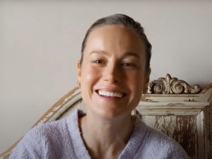 Brie Larson in a video from her new YouTube channel