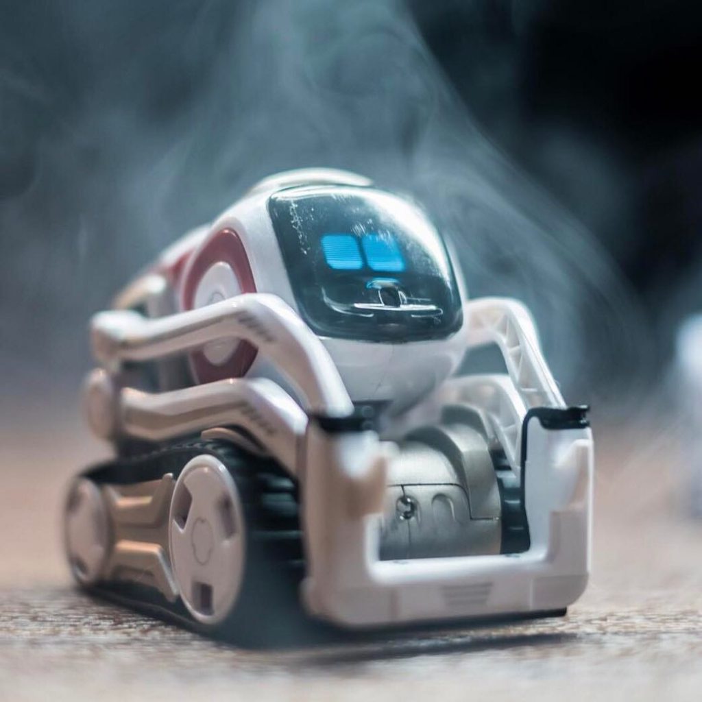 In an article about desk pets, the small robot Cozmo