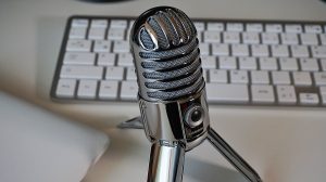 Microphone and keyboard from the McElroy Family podcast