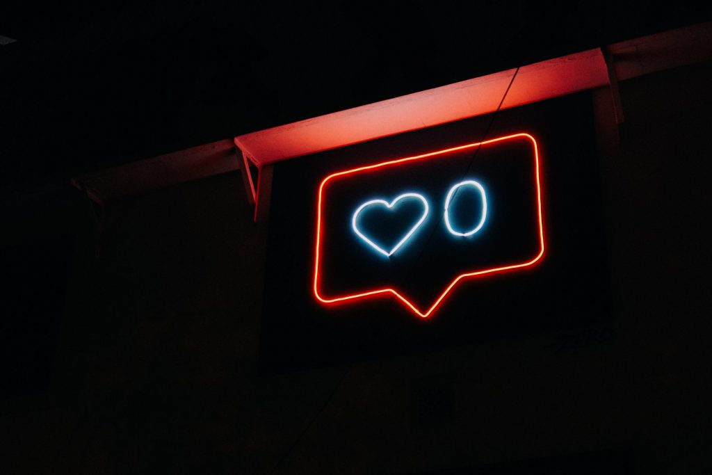 a neon sign