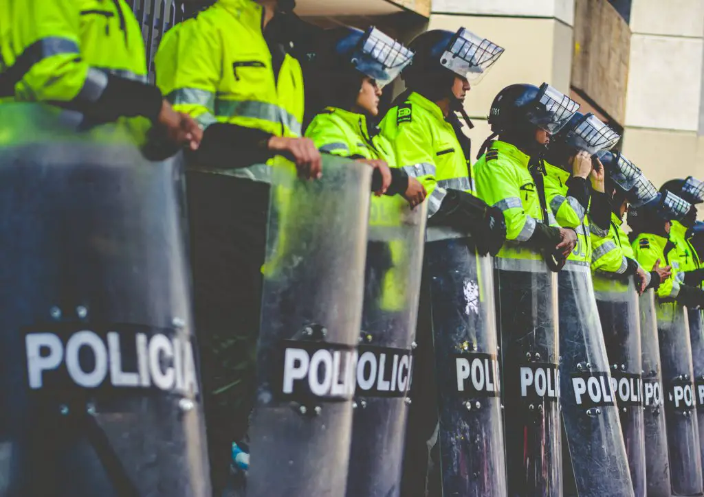 Photograph of law enforcement in Colombia