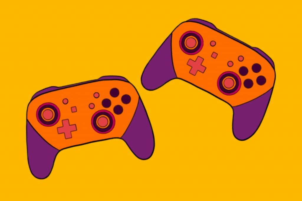 Two Xbox One controllers representing couch co-op multiplayer