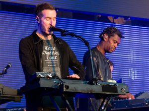 Members of Massive Attack playing music in their new album titled 'Eutopia'