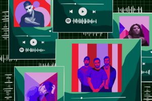 Illustration by Shelly Freund in article about Spotify
