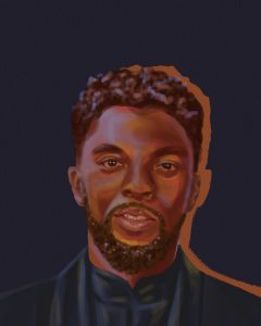 Illustration of Chadwick Boseman