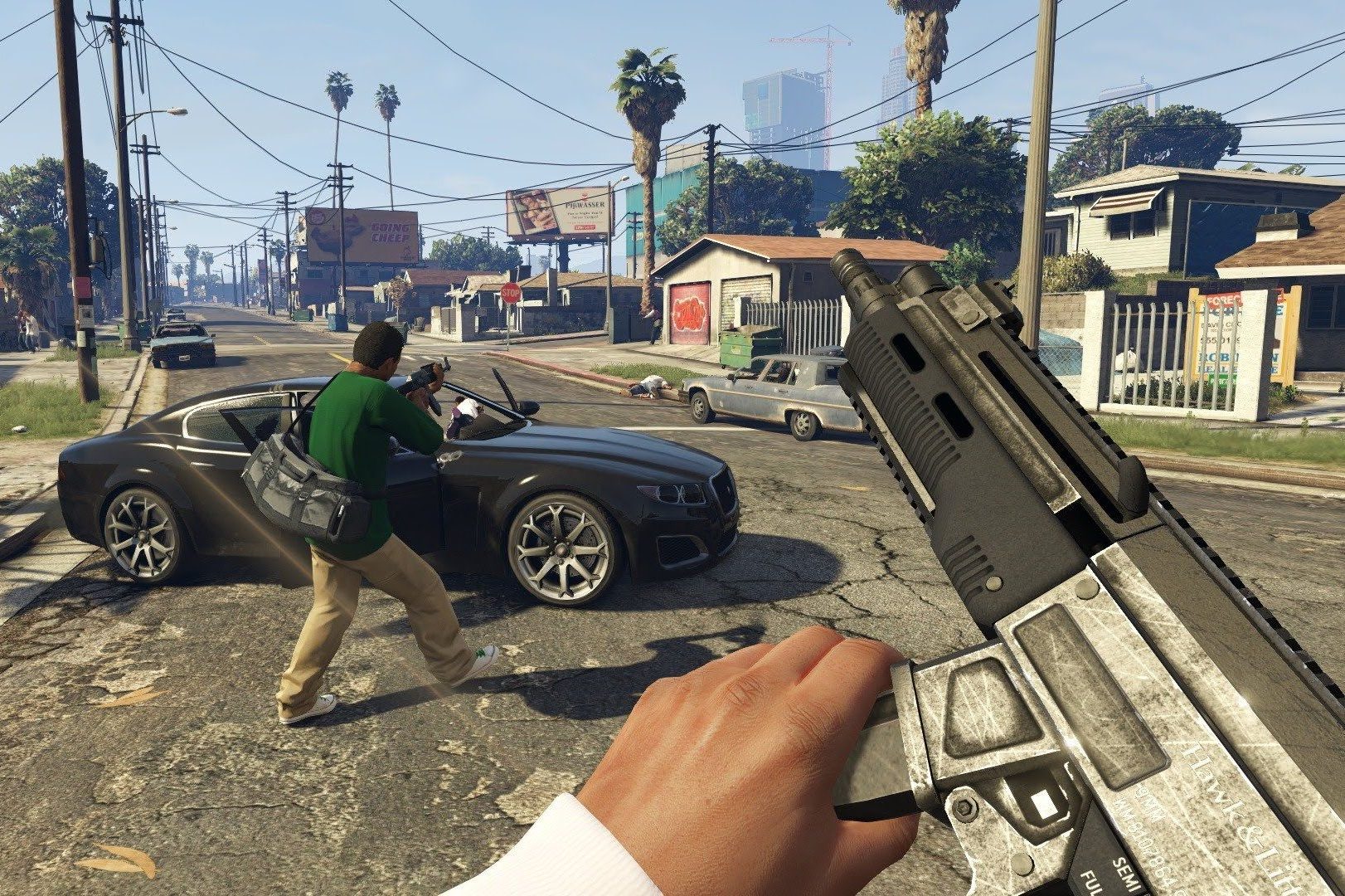 Players roam the streets of a fictional Los Angeles in Grand Theft Auto V.
