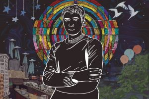 Illustration by Baz Pugmire of Sufjan Stevens