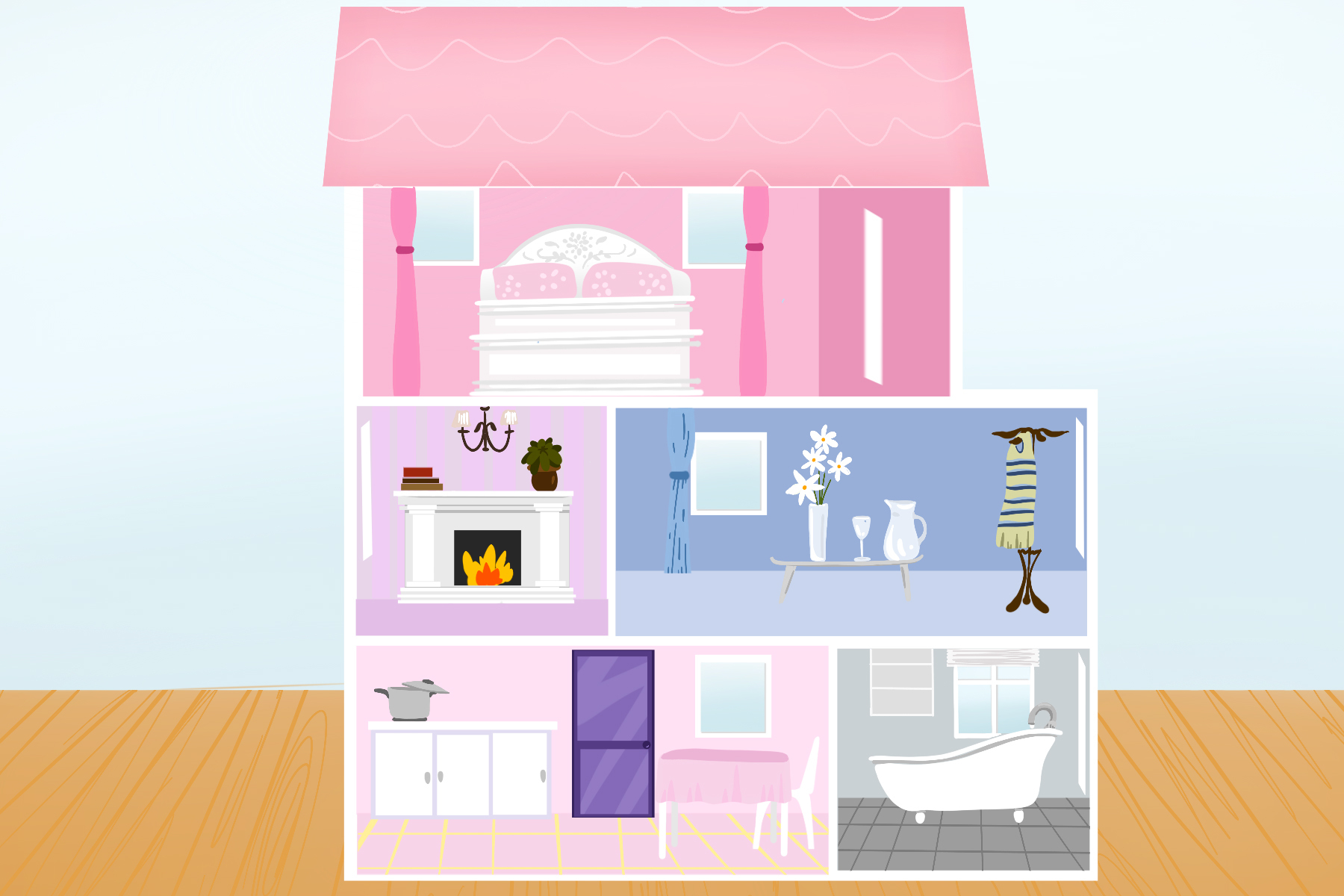 dollhouses illustration by Sezi Kaya