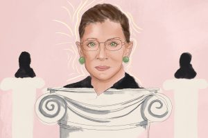 Illustration by Emmalia Godshall for an article on Ruth Bader Ginsburg