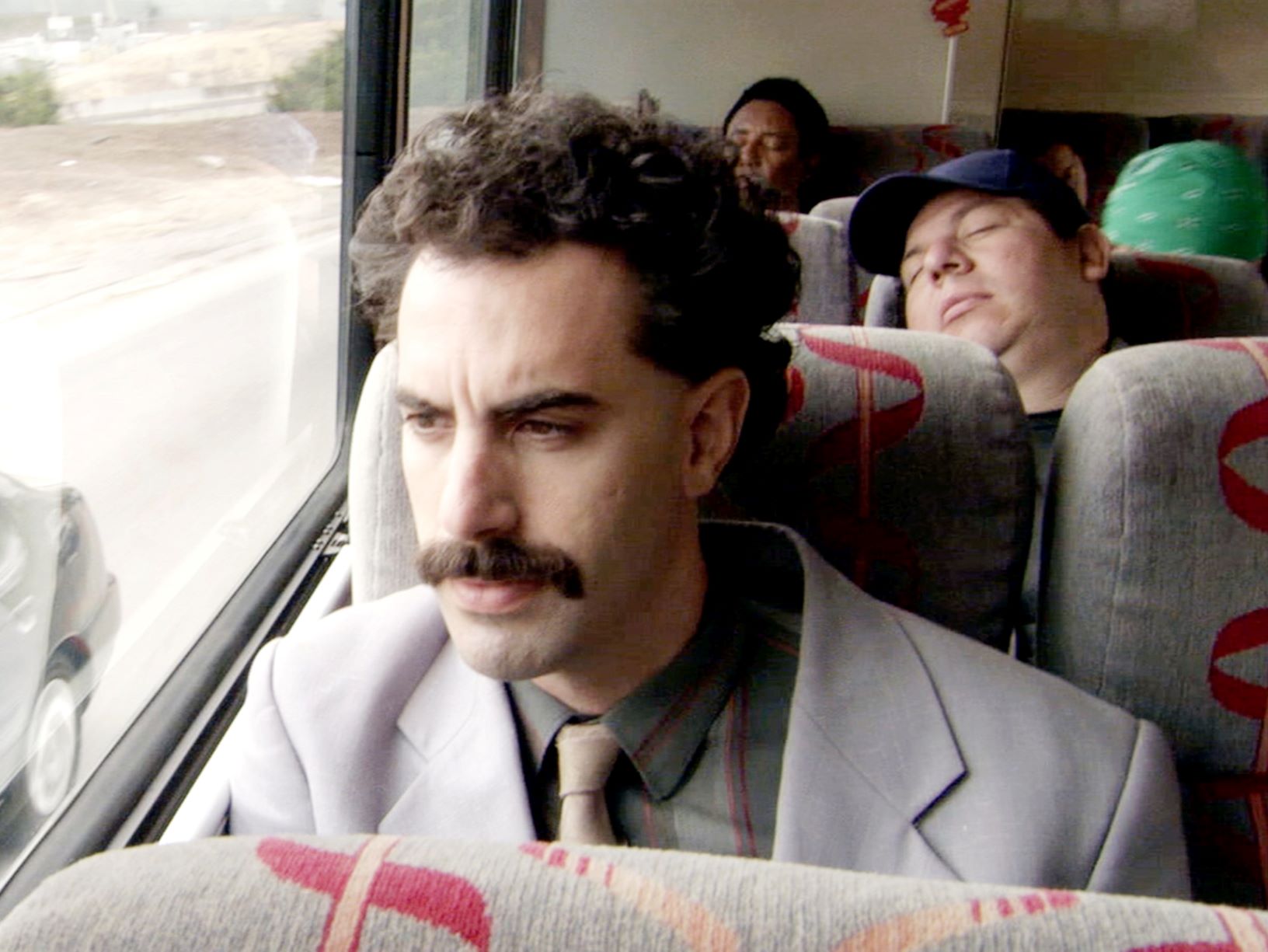A screenshot of Borat in "Borat: Subsequent Moviefilm"