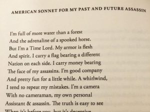 in an article about Black poetry, an excerpt from Terrance Hayes' poetry collect "American Sonnets For My Past and Future Assassin"