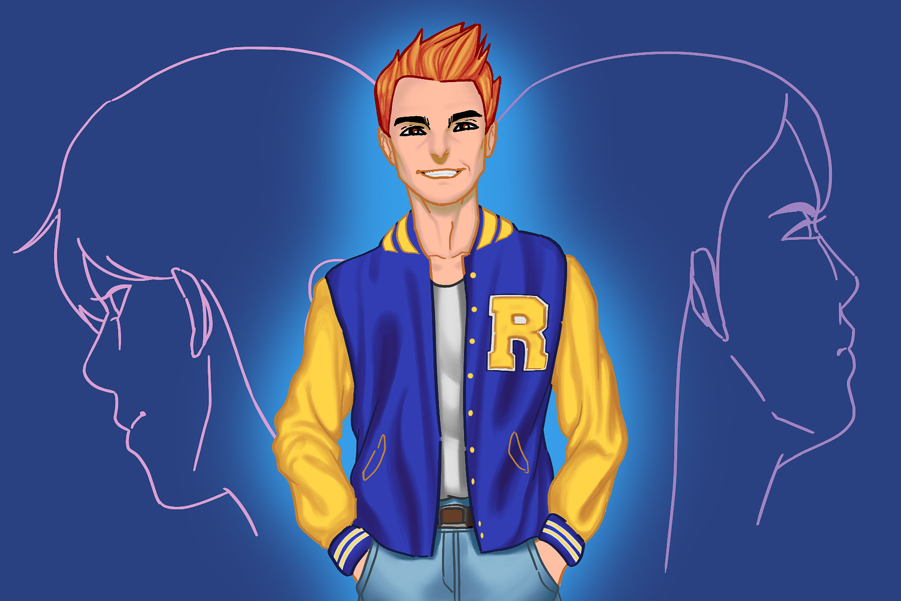 Illustration by Melchisedech Quagrainie for an article on Riverdale