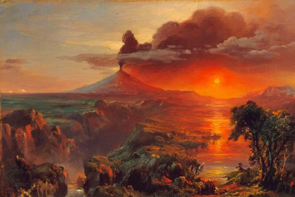 Cotopaxi by Frederic Erwin Church for an article on art and climate change