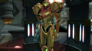 A screenshot from the Metroid Prime series for an article about the games.