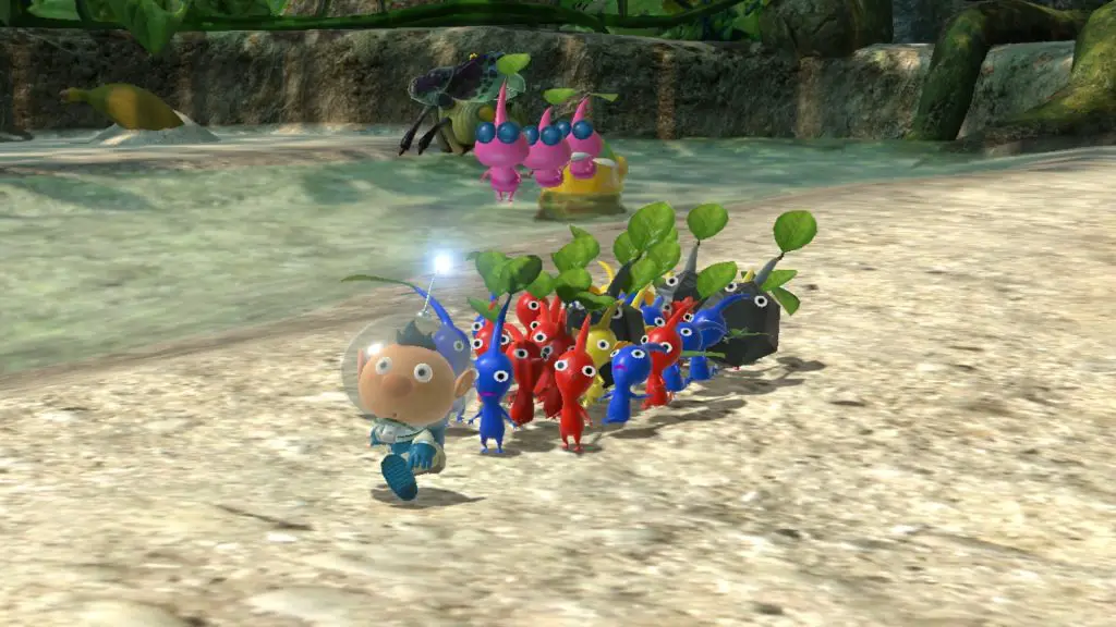 A screenshot from Pikmin 3 for an article about Pikmin evolution.
