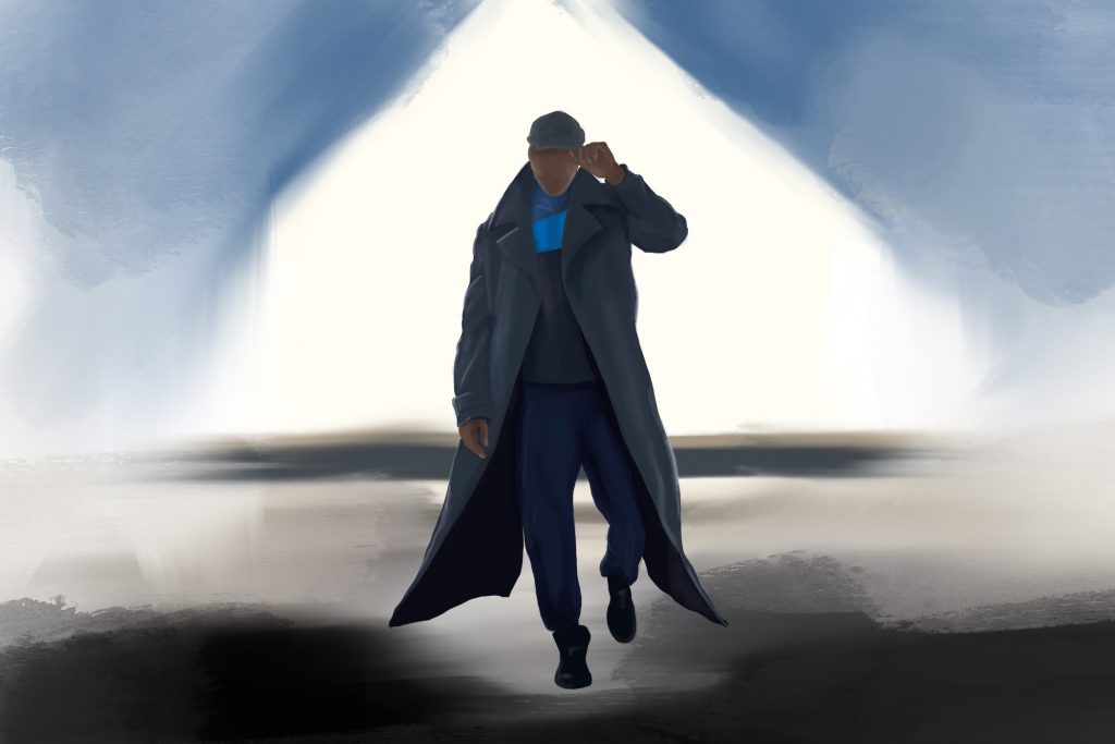 In an article about Lupin, an illustration of the main character