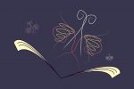 for an article about chinese science fiction, an illustration of an open book with a butterfly coming out