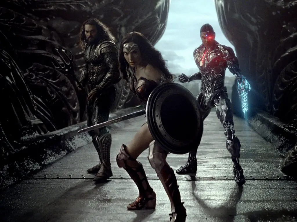 Image of Wonder Woman, Aquaman and Cyborg in the Justice League