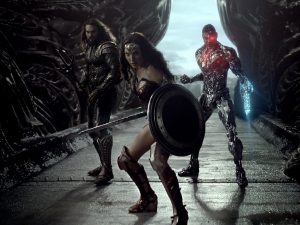 Image of Wonder Woman, Aquaman and Cyborg in the Justice League