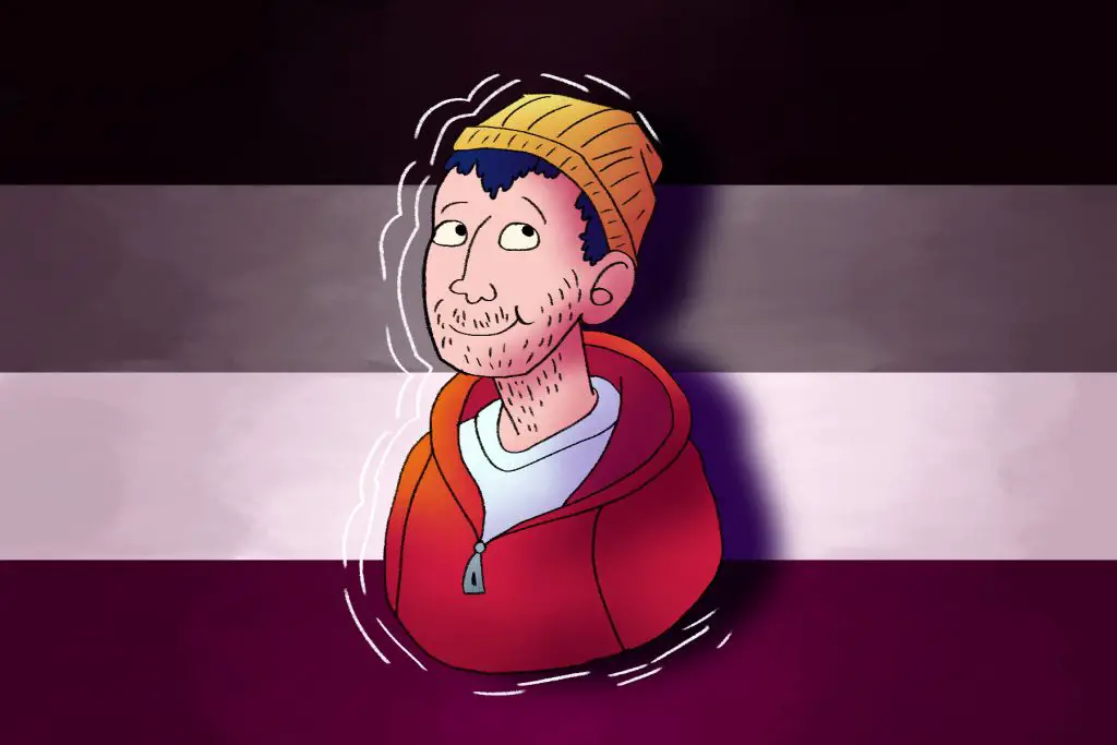An illustration of Todd Chavez from BoJack Horseman in an article about asexual characters. (Illustration by Lucas DeJesus, Montserrat College of Art)