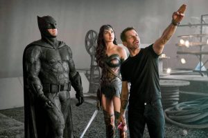 A picture taken during production of Justice League (2021)