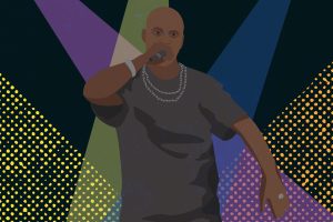 An illustration of the American rapper DMX.